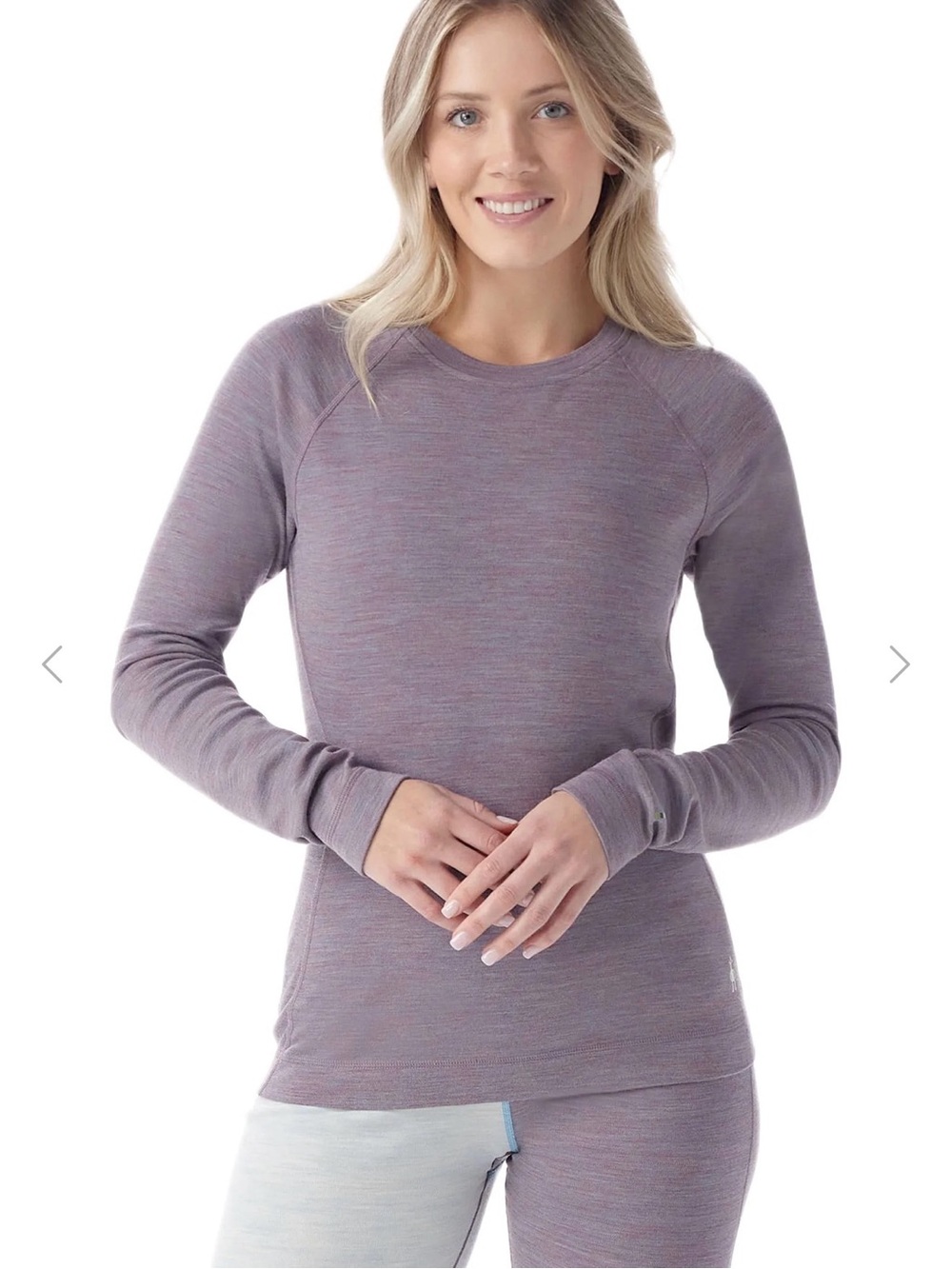 Smartwool 100% Merino Wool 250 Base Layer | Heathered Lavender